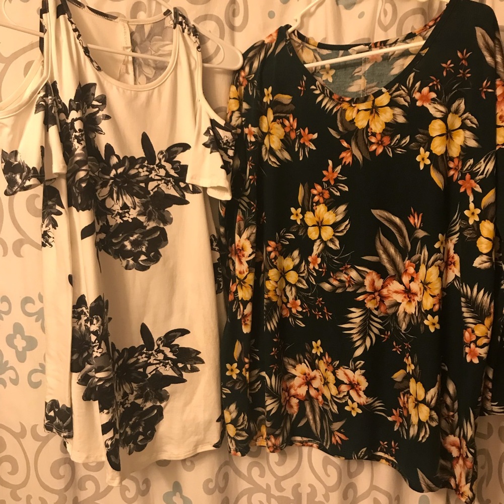 3/$30-2-for-1 Pink Blush Maternity shirts sz s